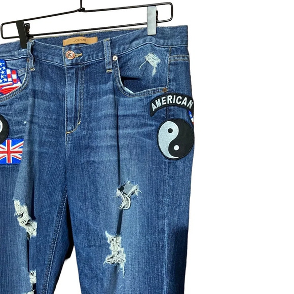 Joes‎ Jeans The Billie Ankle Collectors Edition Boyfriend Slim Ankle Patched 30 - Picture 4 of 7